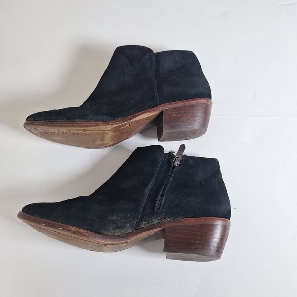 Sam Edelman petty black Suede Booties 6M - Picture 3 of 5